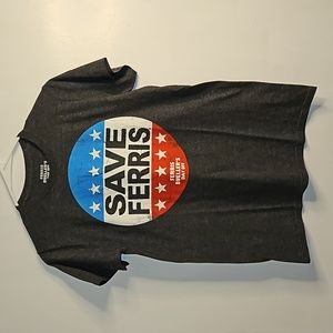 Ferris Buellers day off tee men's small gray w logo nostalgia 🤣